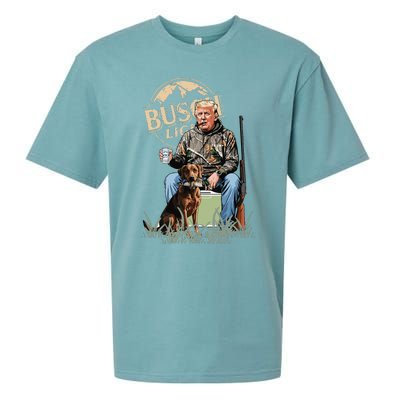 Retro Trump Hunting Deer Funny Beer Drinking Hunting Gift Sueded Cloud Jersey T-Shirt