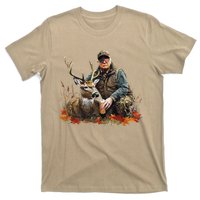 Retro Trump Hunting Deer Funny Reindeer Drinking Beer T-Shirt