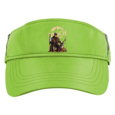 Retro Trump Hunting Deer Funny Beer Drinking Beer Hunting Gift Adult Drive Performance Visor