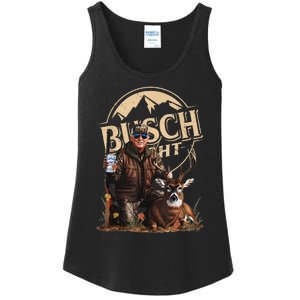 Retro Trump Hunting Deer Funny Beer Drinking Beer Hunting Gift Ladies Essential Tank