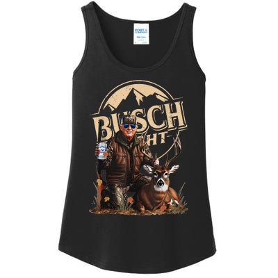 Retro Trump Hunting Deer Funny Beer Drinking Beer Hunting Gift Ladies Essential Tank