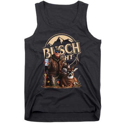 Retro Trump Hunting Deer Funny Beer Drinking Beer Hunting Gift Tank Top