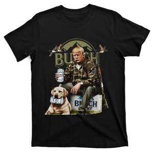 Retro Trump Hunting Deer Funny Beer Drinking Beer Hunting T-Shirt