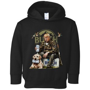 Retro Trump Hunting Deer Funny Beer Drinking Beer Hunting Toddler Hoodie