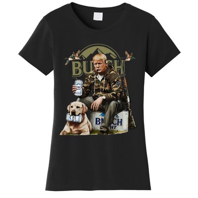 Retro Trump Hunting Deer Funny Beer Drinking Beer Hunting Women's T-Shirt