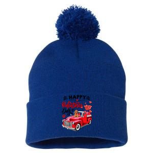 Red Truck Happy Valentines Day Toy Poodle Hearts Cool Gift Pom Pom 12in Knit Beanie