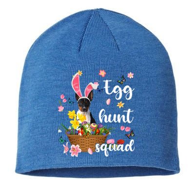 Rat Terrier Happy Easter Day Easter Colorful Egg Hunt Gift Sustainable Beanie