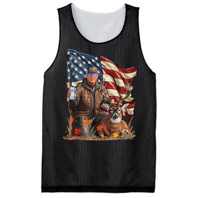 Retro Trump Hunting Deer Funny Beer Drinking Beer Hunting Mesh Reversible Basketball Jersey Tank