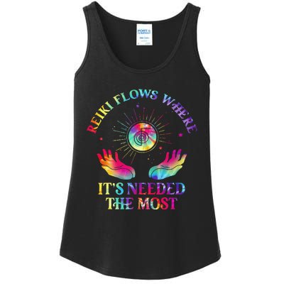 Reiki Therapist Healing Master Yoga Spiritual Reiki Flows Ladies Essential Tank