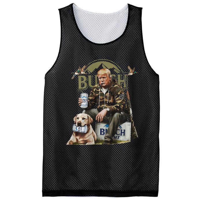 Retro Trump Hunting Deer Funny Beer Drinking Hunting Mesh Reversible Basketball Jersey Tank