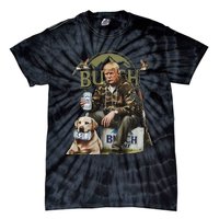 Retro Trump Hunting Deer Funny Beer Drinking Hunting Tie-Dye T-Shirt