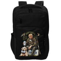 Retro Trump Hunting Deer Funny Beer Drinking Beer Hunting Impact Tech Backpack