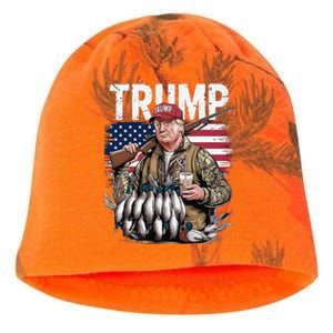 Retro Trump Hunting Duck Hello Hunting Season Us Flag Kati - Camo Knit Beanie