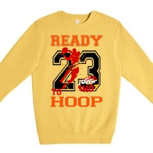 Ready To Hoop Basketball 23 Premium Crewneck Sweatshirt