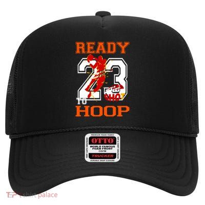 Ready To Hoop Basketball 23 High Crown Mesh Back Trucker Hat