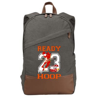 Ready To Hoop Basketball 23 Cotton Canvas Backpack