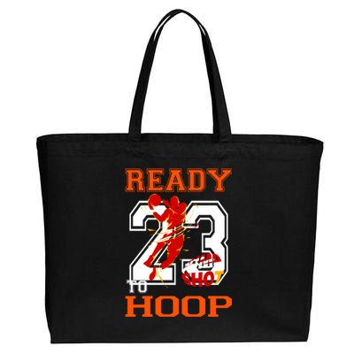 Ready To Hoop Basketball 23 Cotton Canvas Jumbo Tote