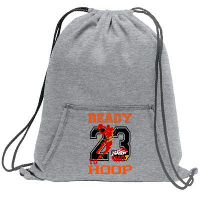 Ready To Hoop Basketball 23 Sweatshirt Cinch Pack Bag