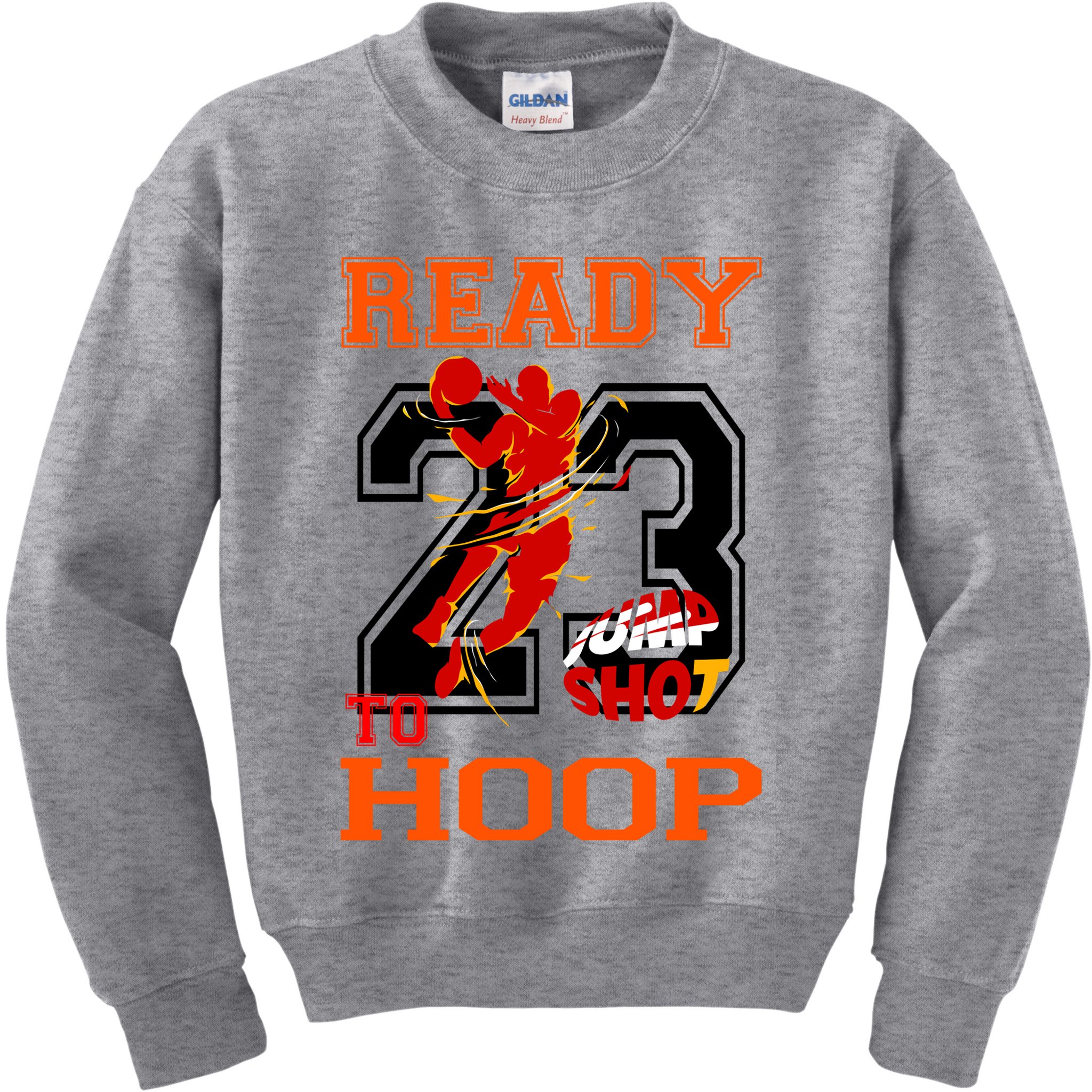 Ready To Hoop Basketball 23 Kids Sweatshirt