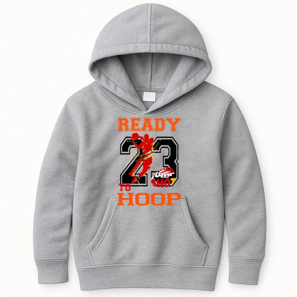 Ready To Hoop Basketball 23 Kids Hoodie