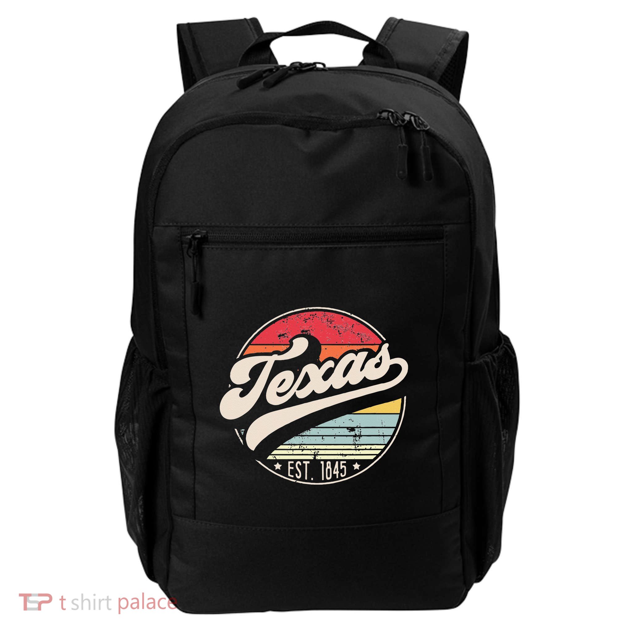 Retro Texas Home State TX Cool 70s Style Sunset Backpack