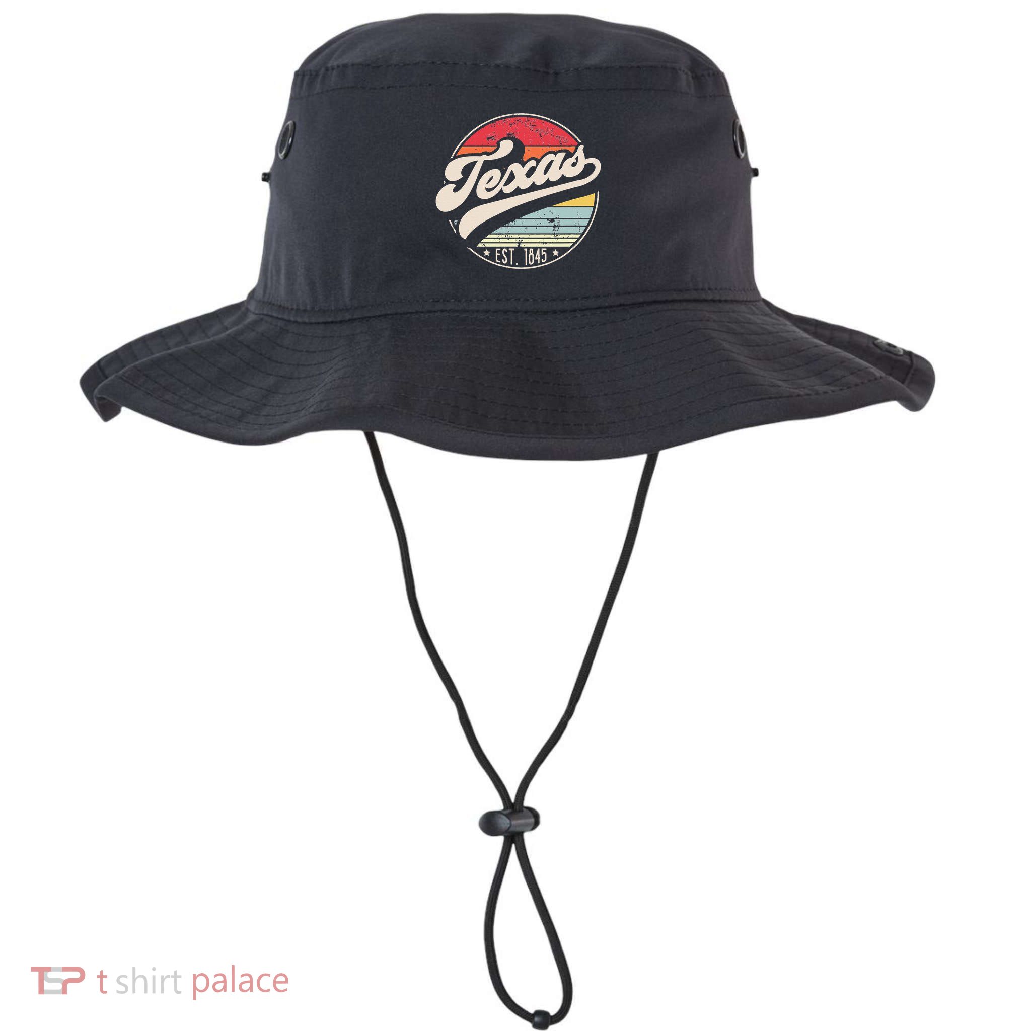 Retro Texas Home State TX Cool 70s Style Sunset Bucket Hat