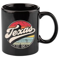 Retro Texas Home State TX Cool 70s Style Sunset 11oz C Handle Ceramic Mug