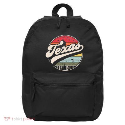 Retro Texas Home State TX Cool 70s Style Sunset 16 in Basic Backpack