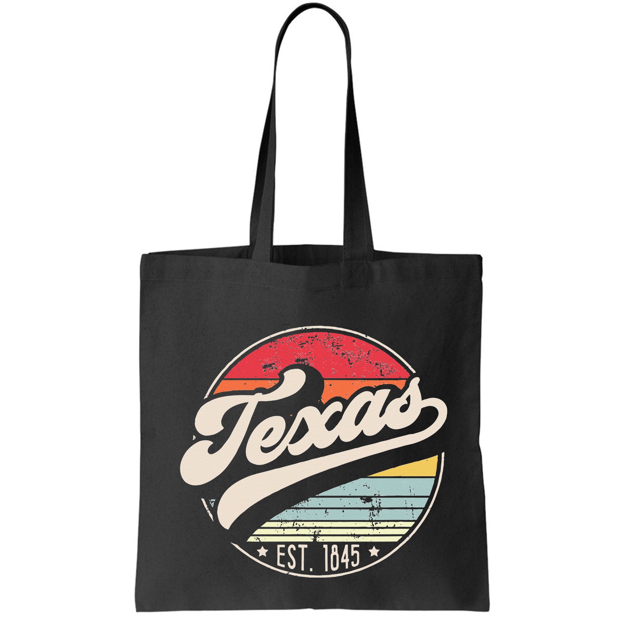 Retro Texas Home State TX Cool 70s Style Sunset Bag