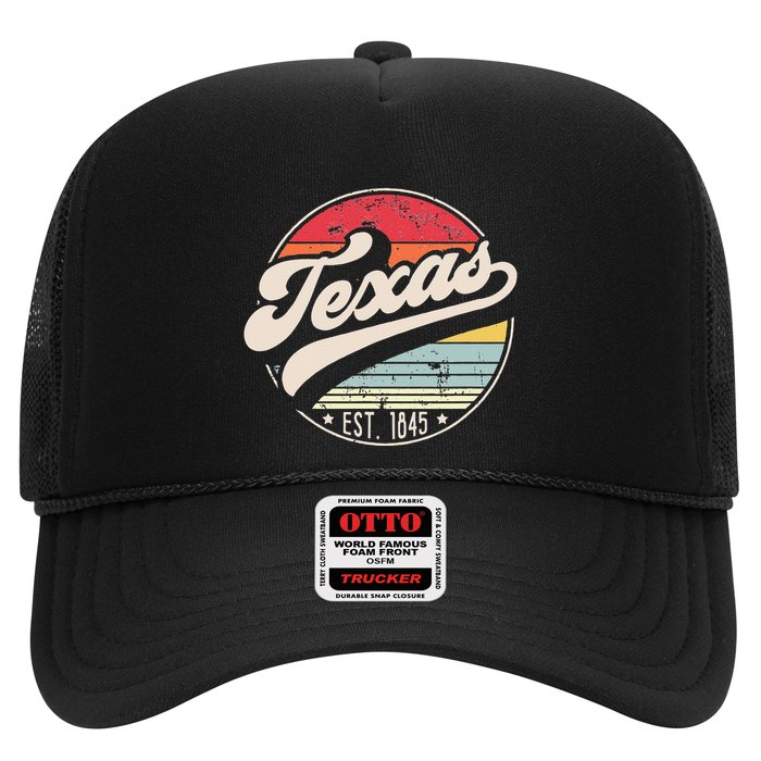 Retro Texas Home State TX Cool 70s Style Sunset Trucker Hat