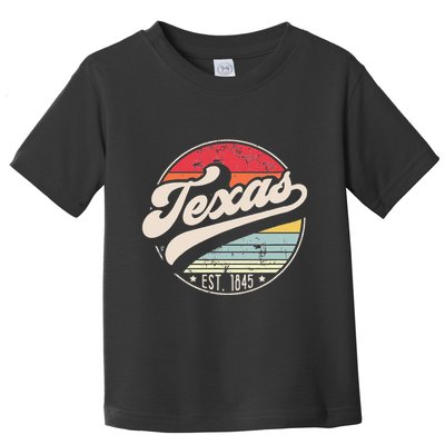 Retro Texas Home State TX Cool 70s Style Sunset Toddler T-Shirt