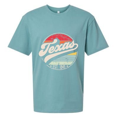 Retro Texas Home State TX Cool 70s Style Sunset Sueded Cloud Jersey T-Shirt