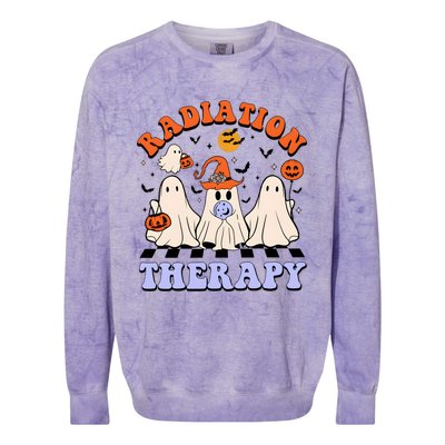 Radiation Therapy Halloween Boo Colorblast Crewneck Sweatshirt