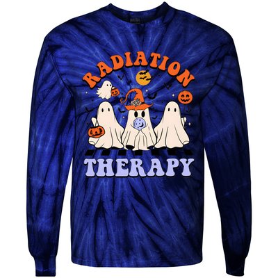 Radiation Therapy Halloween Boo Tie-Dye Long Sleeve Shirt