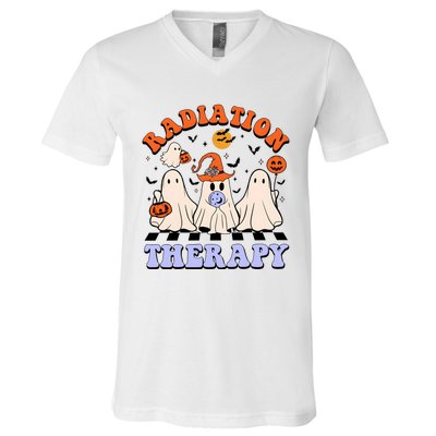 Radiation Therapy Halloween Boo V-Neck T-Shirt