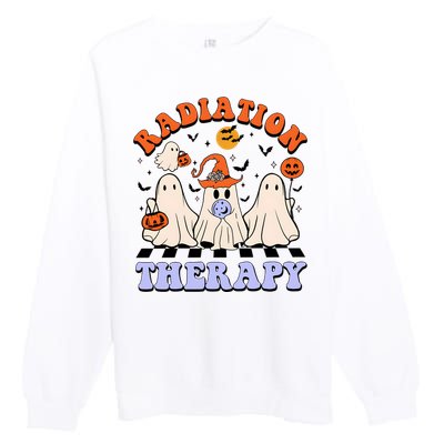 Radiation Therapy Halloween Boo Premium Crewneck Sweatshirt