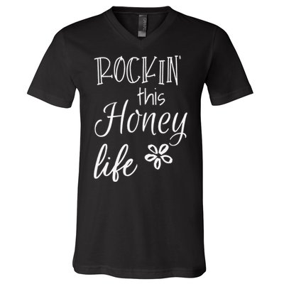 Rockin This Honey Life Special Grandma V-Neck T-Shirt