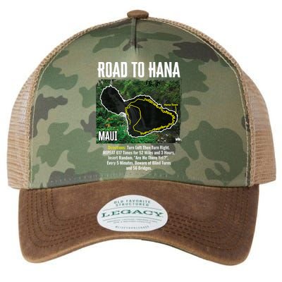 Road To Hana Map Maui Island Surfing Hawaiian Beach Summer Legacy Tie Dye Trucker Hat