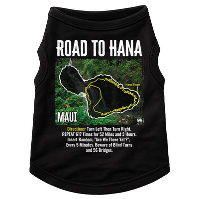 Road To Hana Map Maui Island Surfing Hawaiian Beach Summer Doggie Tank