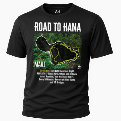 Road To Hana Map Maui Island Surfing Hawaiian Beach Summer Performance Shirt
