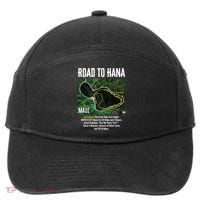 Road To Hana Map Maui Island Surfing Hawaiian Beach Summer 7-Panel Snapback Hat