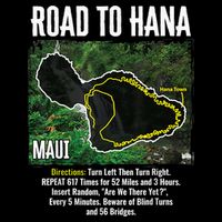 Road To Hana Map Maui Island Surfing Hawaiian Beach Summer Bucket Hat