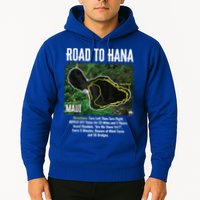 Road To Hana Map Maui Island Surfing Hawaiian Beach Summer Hoodie