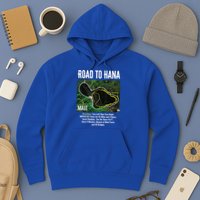 Road To Hana Map Maui Island Surfing Hawaiian Beach Summer Hoodie