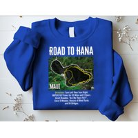 Road To Hana Map Maui Island Surfing Hawaiian Beach Summer Sweatshirt