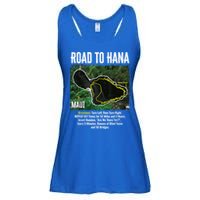Road To Hana Map Maui Island Surfing Hawaiian Beach Summer Ladies Essential Flowy Tank
