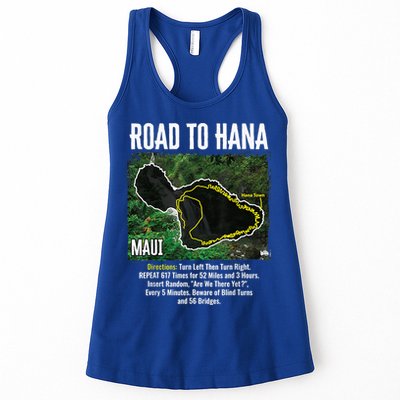 Road To Hana Map Maui Island Surfing Hawaiian Beach Summer Womens Tank Top