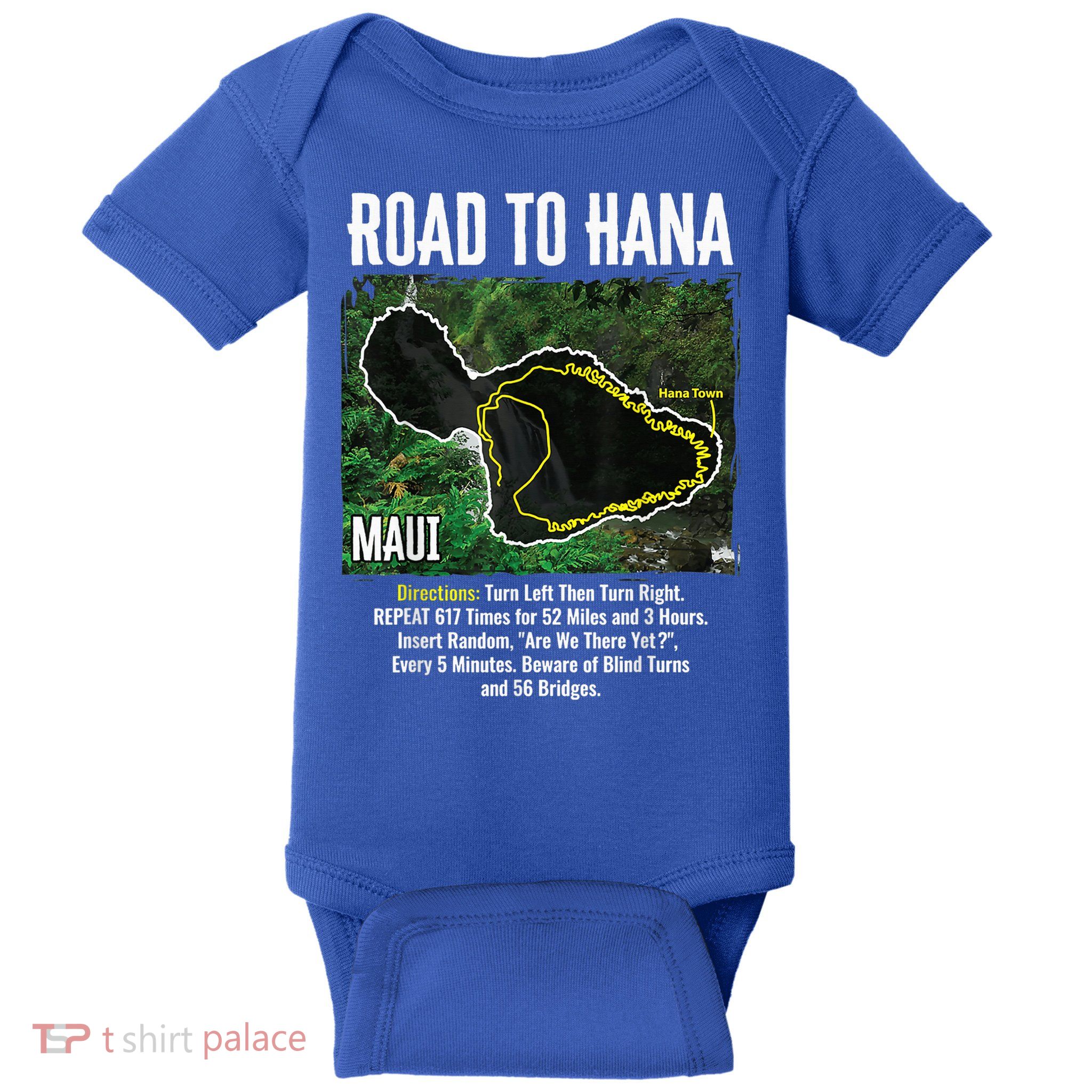 Road To Hana Map Maui Island Surfing Hawaiian Beach Summer Baby Bodysuit