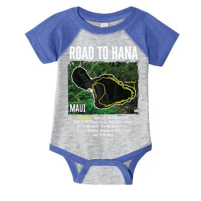 Road To Hana Map Maui Island Surfing Hawaiian Beach Summer Infant Baby Jersey Bodysuit