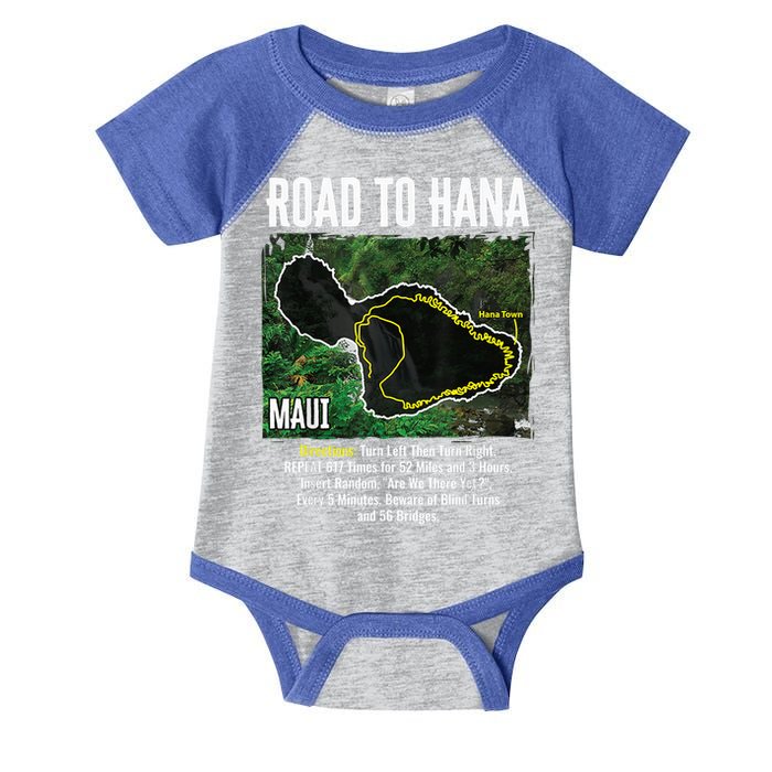Road To Hana Map Maui Island Surfing Hawaiian Beach Summer Infant Baby Jersey Bodysuit